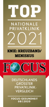 Focus-Gesundheit Siegel TOP Nationale Privatklinik 2021 Knie: Kreuzband/Meniskus